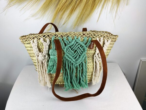 CESTA DE FIBRA MACRAMÉ - Imagen 2