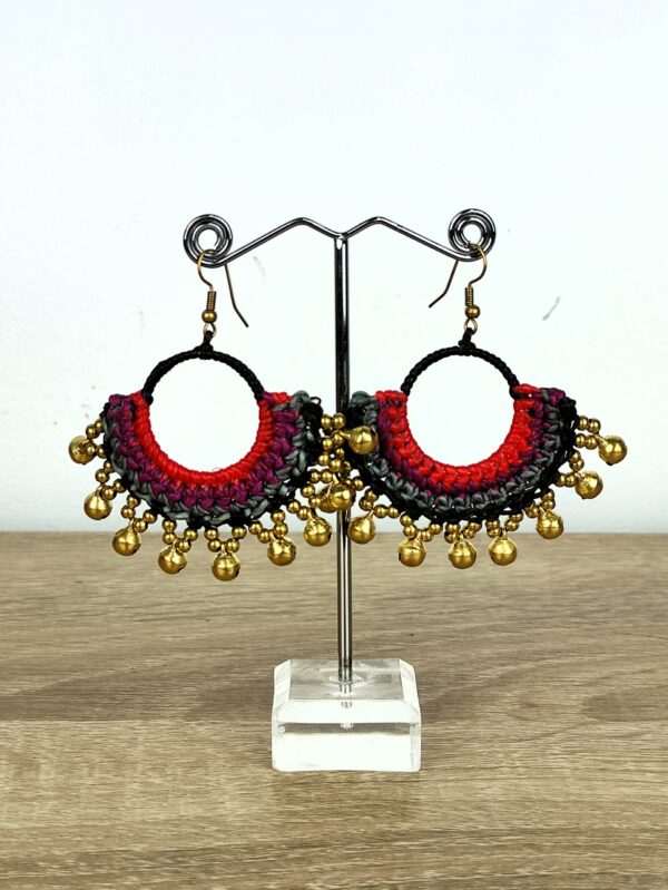 PENDIENTES CROCHÉ CASCABELES - Imagen 4