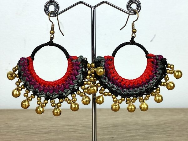 PENDIENTES CROCHÉ CASCABELES - Imagen 2