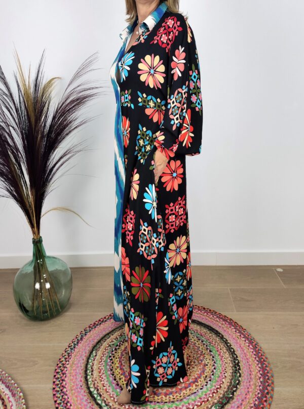 VESTIDO CAMISERO COMBINADO - Imagen 3