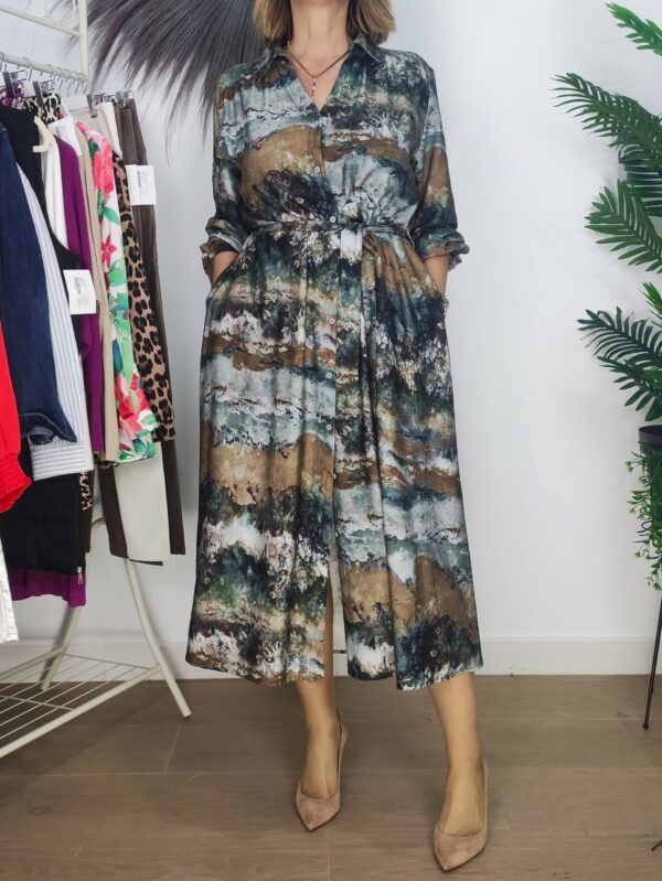VESTIDO CAMISERO ESTAMPADO - Imagen 2