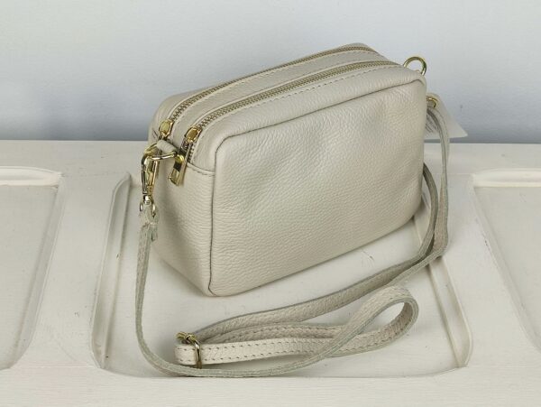BOLSO BANDOLERA PIEL DOBLE CREMALLEWRA - Imagen 3