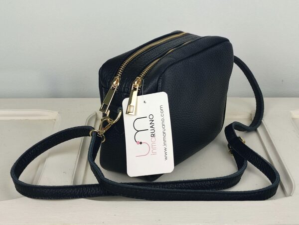 BOLSO BANDOLERA PIEL DOBLE CREMALLEWRA