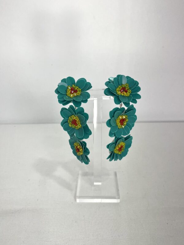PENDIENTES LARGOS FLORES - Imagen 2