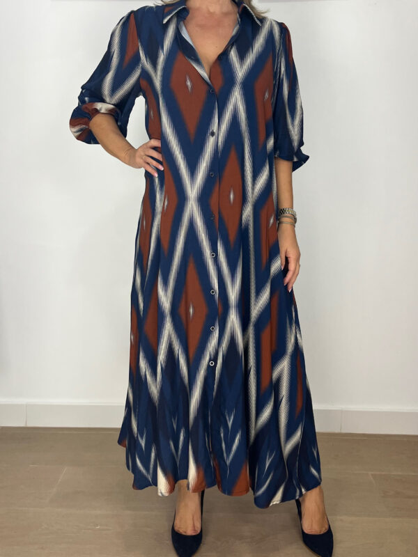VESTIDO CAMISERO ROMBOS