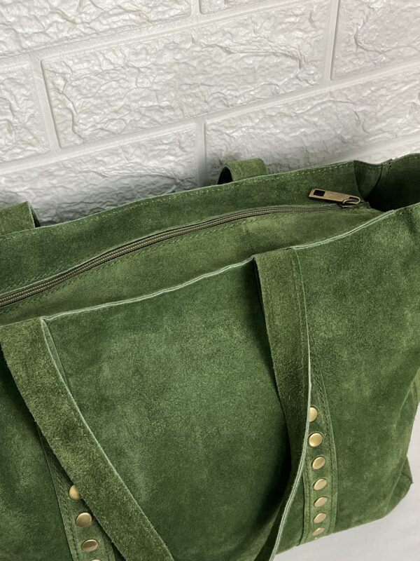 BOLSO SHOPPER PIEL VUELTA TACHAS - Imagen 3