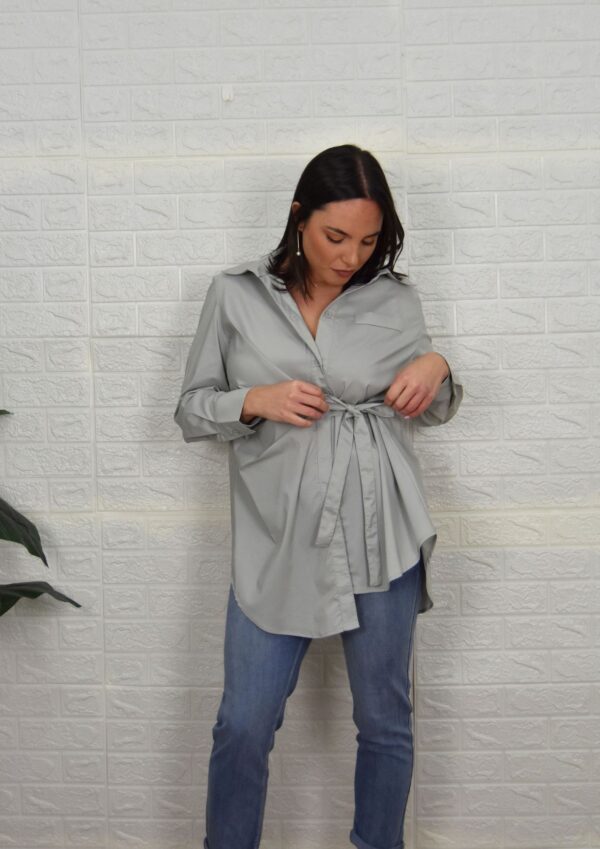 CAMISA GRIS LAZO
