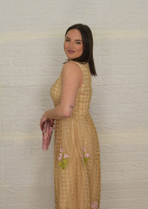VESTIDO ENCAJE ROSAS - Imagen 4