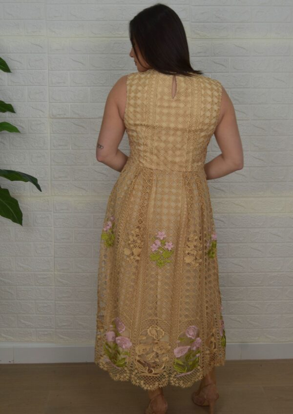 VESTIDO ENCAJE ROSAS - Imagen 3