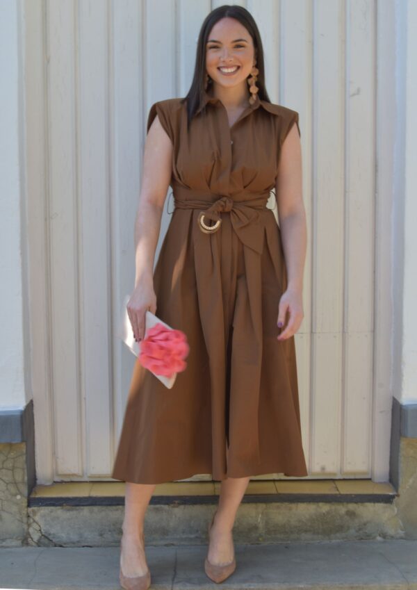 VESTIDO CAMISERO CINTURÓN HEBILLA