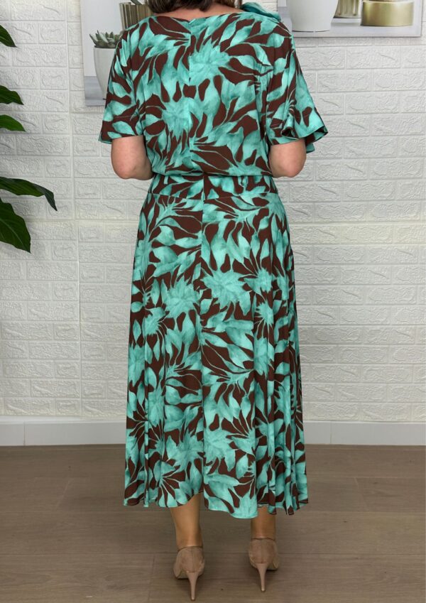 VESTIDO MIDI MANGAS CAPA - Imagen 4