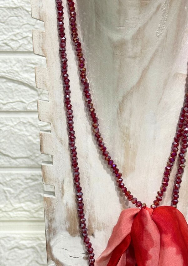 COLLAR DOBLE FLOR SEDA PEQUEÑA - Imagen 3